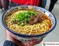  In a photography studio, a professional photographer uses exquisite lighting and angles to capture a bowl of Lanzhou beef noodles, highlighting its tempting color and texture.