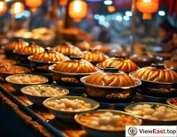 In the lively Yunnan night market, at a snack stall, Yunnan steam pot chicken is particularly eye-catching. Under the light, the color of the steam pot chicken is even more attractive. Passers-by stop one after another and are attracted by this delicious food.