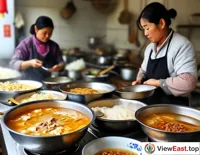 In a Jiangsu home kitchen, housewives are busy preparing duck blood and vermicelli soup, each spoonful filled with the taste of home.
