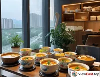 In a Jiangxi office, overtime workers order takeout clay pot soup, bringing warmth to their busy work.