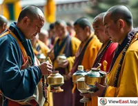 In Tibetan religious ceremonies, monks use highland barley wine as an offering, praying for peace and auspiciousness.