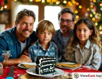 At a festive family gathering, an Oreo cake becomes the focus of celebration, with family members looking forward to its delicious taste.