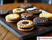 At a high-level business meeting, dainty chocolate cookies serve as meeting snacks, bringing a touch of relaxation to the tense atmosphere.