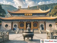 Puji Temple in Putuoshan, one of China's four famous Buddhist mountains, always bustling with believers.