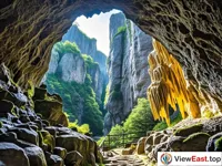 The fantastic world of stalactites inside Yandang Mountain's Fangdong Cave.