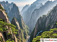 The grand view of the Western Sea Grand Canyon at Huangshan.