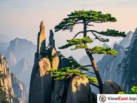 The unique landscape of the Dream Pen Flower at Huangshan.