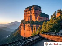 The sunrise spectacle at Chicheng Mountain at Tiantai Mountain.