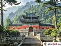 The tranquil environment of Taizi Slope on Mount Wudang.