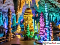 The fantastic caves of Yellow Dragon Cave in Zhangjiajie.