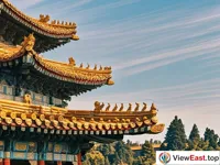 The upturned eaves and mysterious corners of the Corner Towers in the Forbidden City.