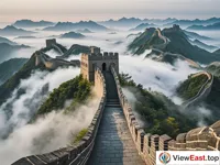 The ethereal wonderland of the Simatai section shrouded in clouds.