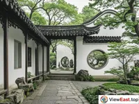 The winding paths and secluded tranquility of the Lingering Garden in Suzhou's gardens.