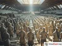 The First Pit of the Terracotta Army, an impressive array of terracotta warriors.
