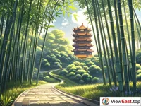 The bamboo forest near Wuhan Yellow Crane Tower, a quiet elegance.