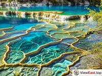 The vibrant colors of Jiuzhaigou's Wucaichi, a gem bestowed by nature. 
