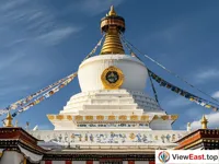 The holy blessings of the Jokhang Temple's Stupa, a witness to history.