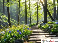 Spring Fragrance of Hua Tai in Jiuhua Mountain