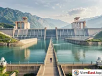 Serene River from the Top of Three Gorges Dam