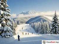 Winter Snowscape at Fairy Mountain Ski Resort