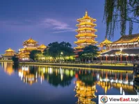 Glorious Night View of Qingming Park