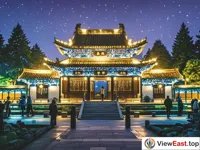 Solemn Outline in Night Scenery