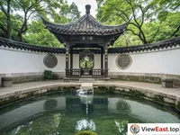Hexagonal Pavilion and 'Lian Spring