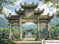 Ancient Charm of Stone Archway at Gulon