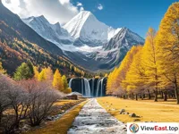 Autumn Splendor of Daocheng Yading Golden and Majestic