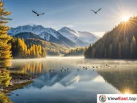 Autumn Morning at Kanas Lake Serenity and Grace