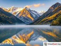Serene Morning at Ranwu Lake Sunlight and Reflections