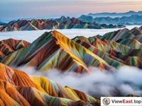 Colorful Auspicious River Terrace Zhangye's Danxia Wonderland