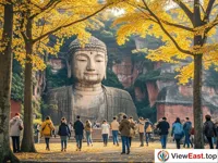 Leshan Buddha's Solemnity in Autumn Gold