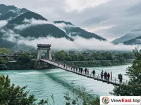 Mysterious Dujiangyan's Anlan Suspension Bridge