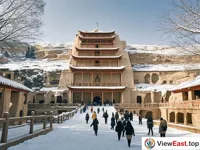 Winter Snow at Dunhuang Mogao Caves, Holy Land
