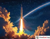 Rocket Trajectory in Night Sky