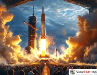 Manned Rocket Launch Moment