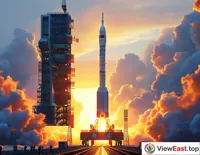 New Manned Rocket on Launchpad