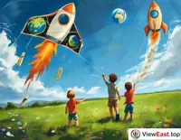Kids Flying Eco-Space Kite