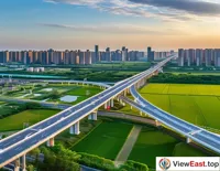 Interchange Bridge Connects Urban and Rural