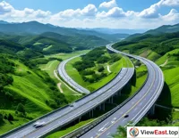 Highway Winding Through Valleys