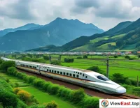 High-Speed Train Crossing Rural Areas