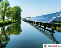 Solar River Reflection of Green Finance