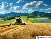 Modern Agricultural Harvest Scene