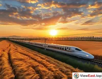 High-Speed Train Connecting Countryside and City